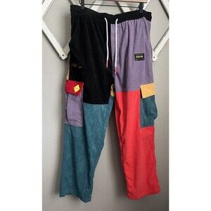 NWT! Aelfric Eden 'Back to 90's' Men's L Patchwork Color Block Corduroy Pants